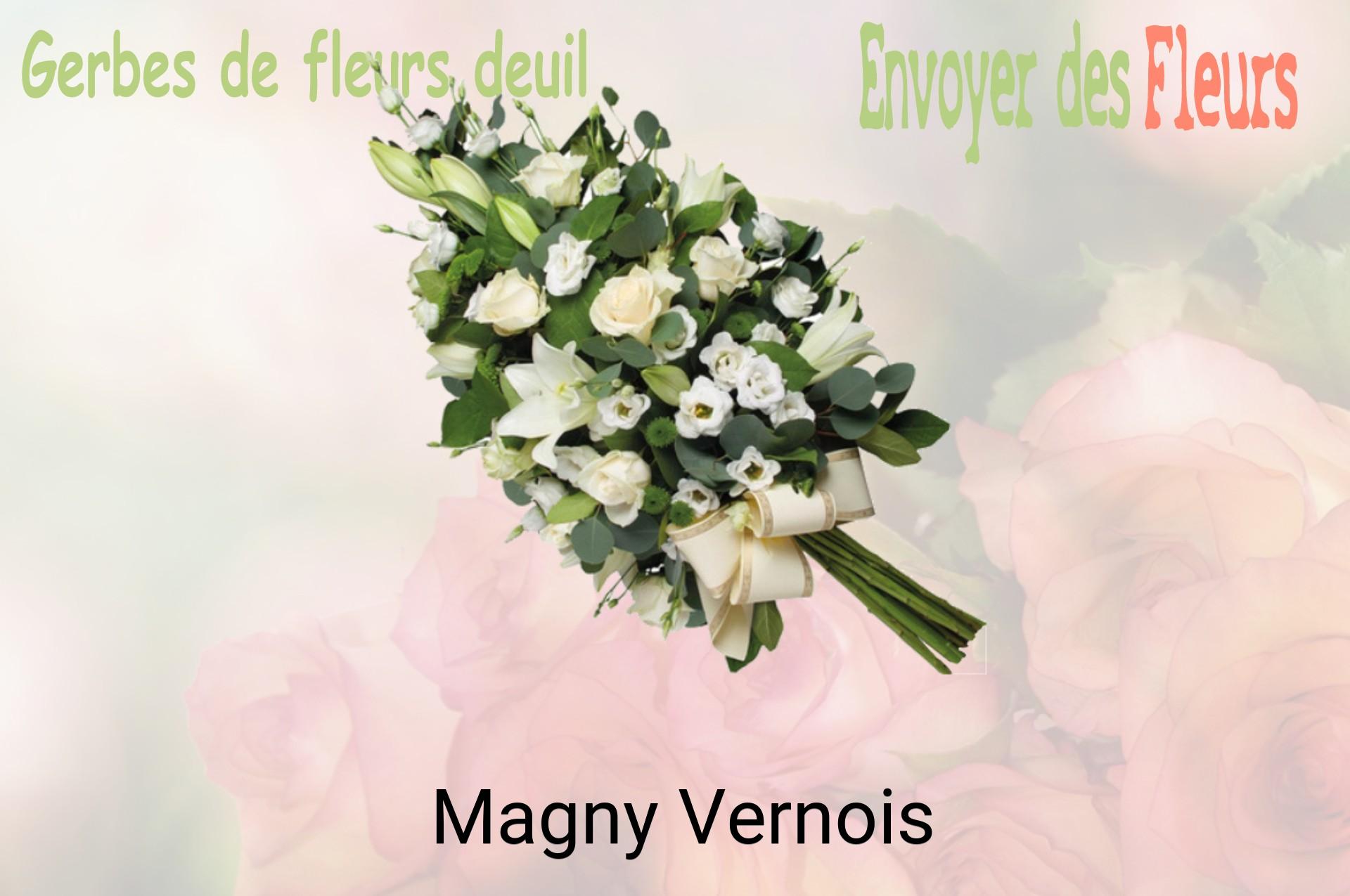 Gerbe de fleurs de deuil livrée à Magny-Vernois
